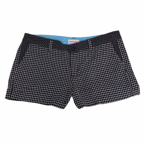 Merona Classy B&W Checked Trouser Shorts Size 4 - Picture 1 of 3